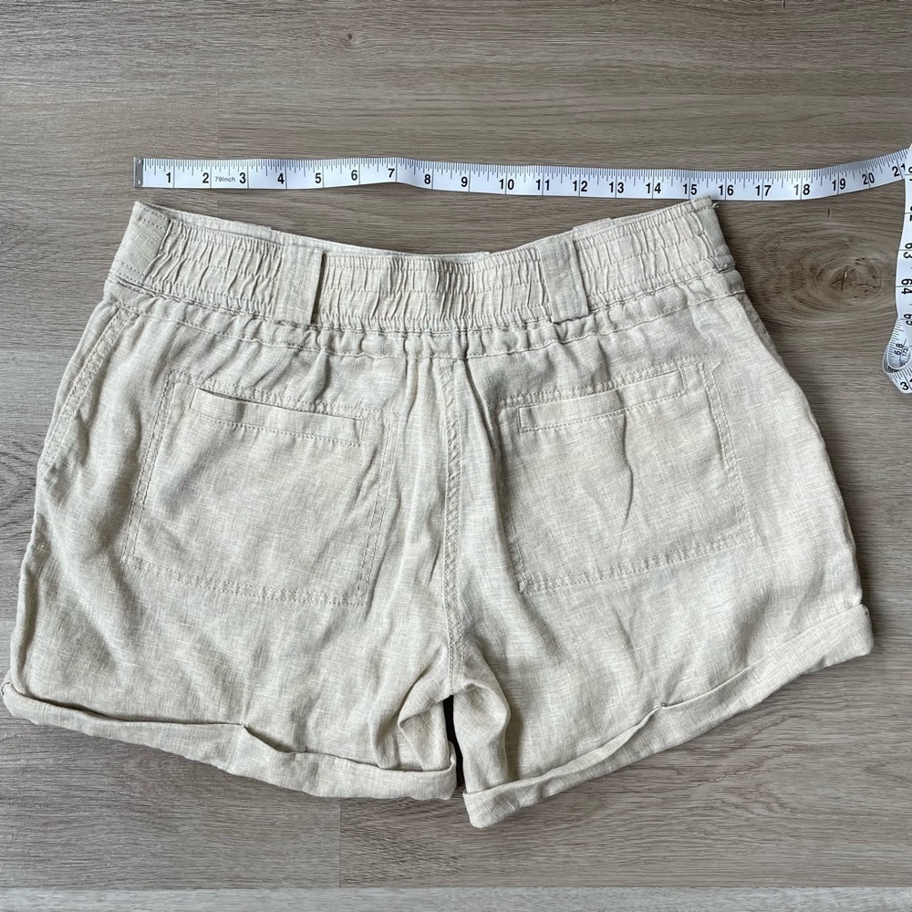 Stem 100% Linen Cream Shorts, Women’s Medium - Picture 6 of 12